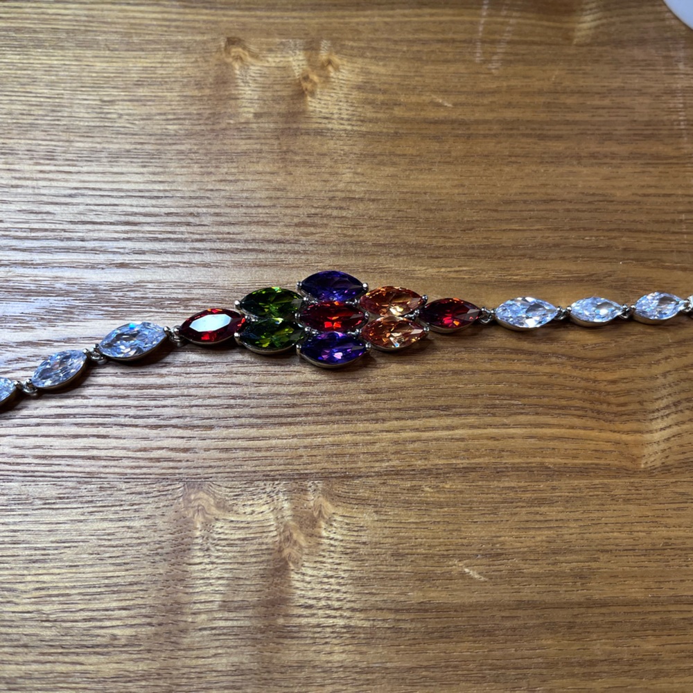 Multicolor crystals bracelet